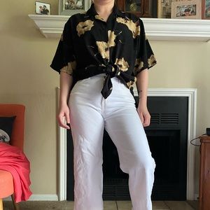 Vintage tropical button up shirt